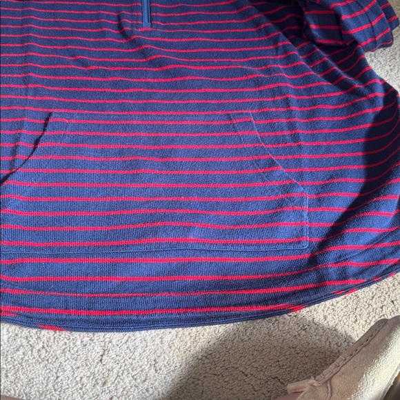 Women’s Striped Sweatshirt- Navy and Red - Picture 4 of 5